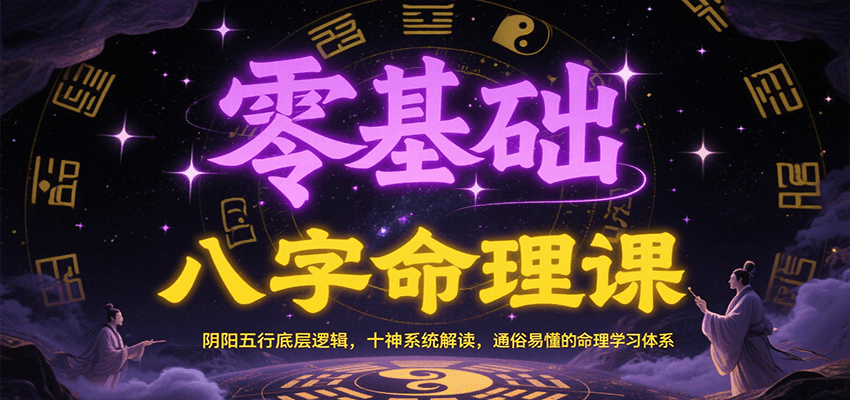 零基础八字命理课：阴阳五行底层逻辑，十神系统解读，通俗易懂的命理学习体系 - 宏盛创业网-宏盛创业网