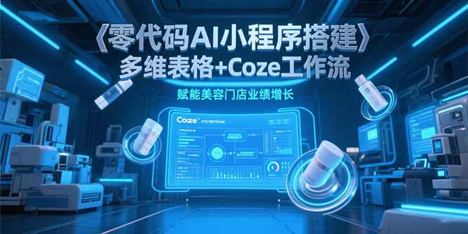 零代码AI小程序搭建，多维表格+Coze工作流，赋能美容门店业绩增长 - 宏盛创业网-宏盛创业网