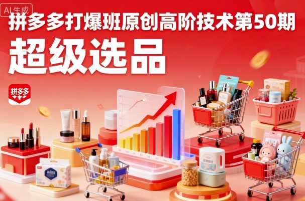 拼多多打爆班原创高阶技术第50期，超级选品 - 宏盛创业网-宏盛创业网