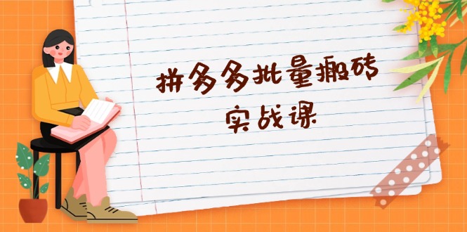 拼多多批量搬砖实战课，全自动剪辑发布，黑科技新技术与爆款选品策略 - 宏盛创业网-宏盛创业网