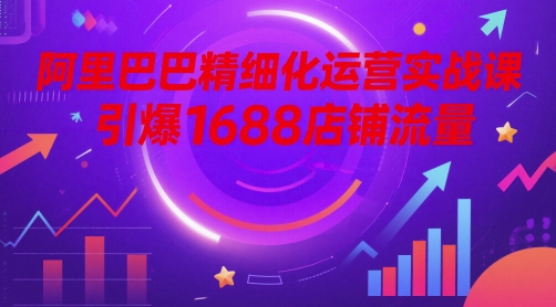阿里巴巴精细化运营实战课，引爆1688店铺流量 - 宏盛创业网-宏盛创业网