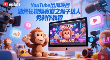 YouTube出海项目，油管长视频赛道之猴子达人秀制作教程 - 宏盛创业网-宏盛创业网