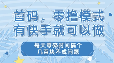 首码零撸项目，有快手就可以做，每天业务时间搞个几张不是问题【揭秘】 - 宏盛创业网-宏盛创业网