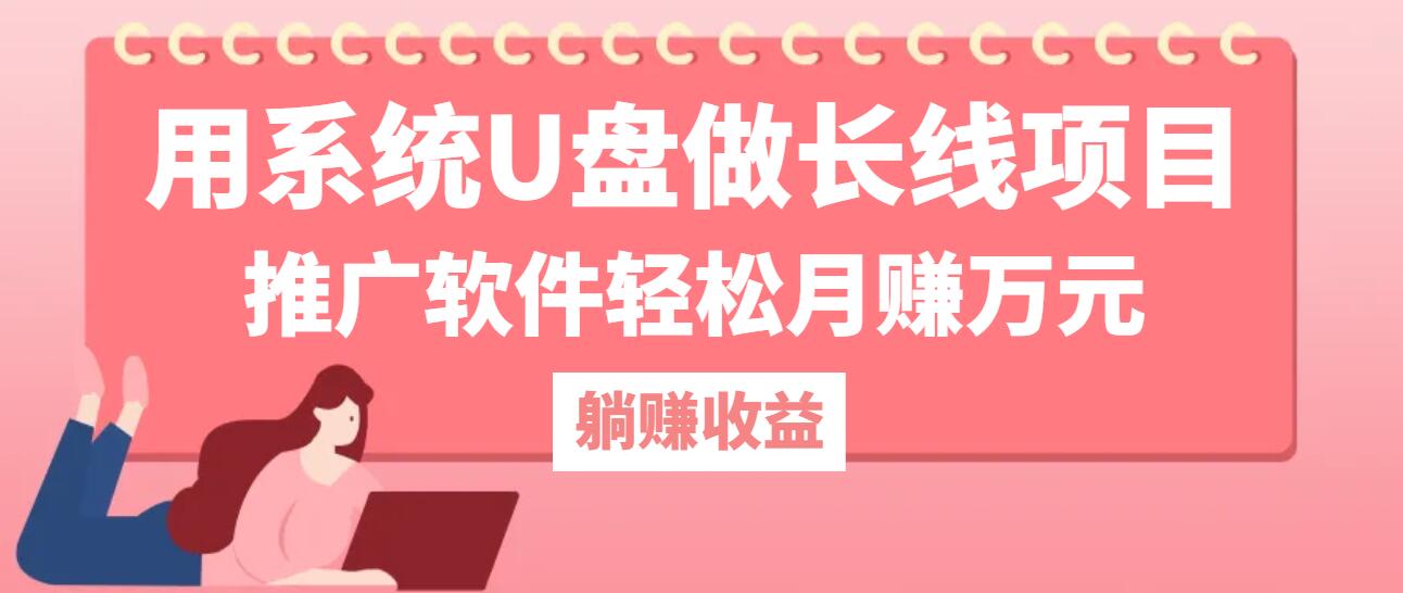 用系统U盘做长线项目，推广软件轻松月赚万元 - 宏盛创业网-宏盛创业网