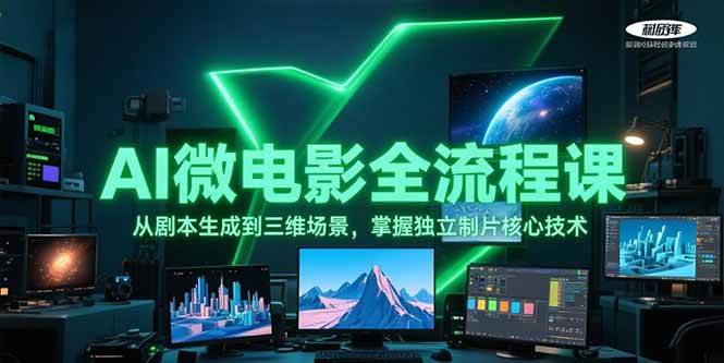 AI微电影全流程课，从剧本生成到三维场景，掌握独立制片核心技术 - 宏盛创业网-宏盛创业网
