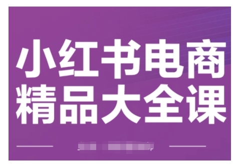 小红书电商精品大全课，快速掌握小红书运营技巧，实现精准引流与爆单目标，轻松玩转小红书电商(更新2月) - 宏盛创业网-宏盛创业网