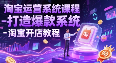 淘宝运营系统课程-打造爆款系统-淘宝开店教程 - 宏盛创业网-宏盛创业网
