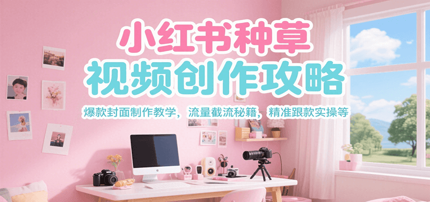 小红书种草视频创作攻略，爆款封面制作教学 ，流量截流秘籍 ，精准跟款实操等 - 宏盛创业网-宏盛创业网