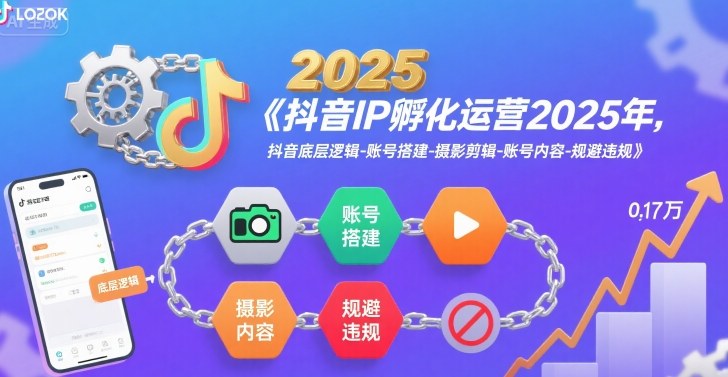 抖音IP孵化运营2025年，抖音底层逻辑-账号搭建-摄影剪辑-账号内容-规避违规 - 宏盛创业网-宏盛创业网