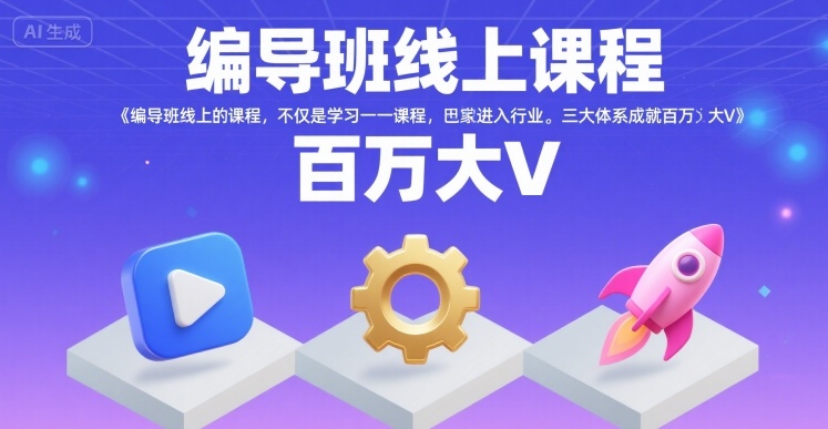 编导班线上课程，不仅是学习一门课程，更是进入一个行业，三大体系成就百万大V - 宏盛创业网-宏盛创业网