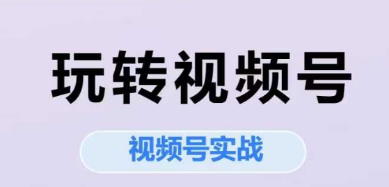 玩转视频号，视频号实战系列课 - 宏盛创业网-宏盛创业网