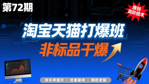 淘宝天猫打爆班原创高阶技术第72期，非标品干爆 - 宏盛创业网-宏盛创业网