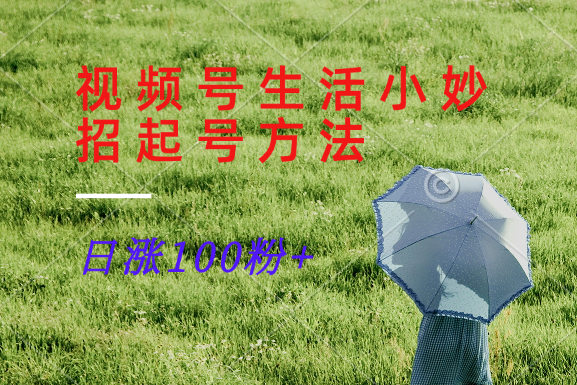 视频号生活小妙招分享赛道， 起号涨粉新方法，日涨100粉 - 宏盛创业网-宏盛创业网