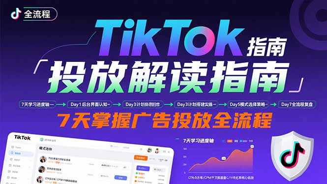 TikTok投放解读指南：后台操作/计划建立/模式选择，7天掌握广告投放全流程 - 宏盛创业网-宏盛创业网