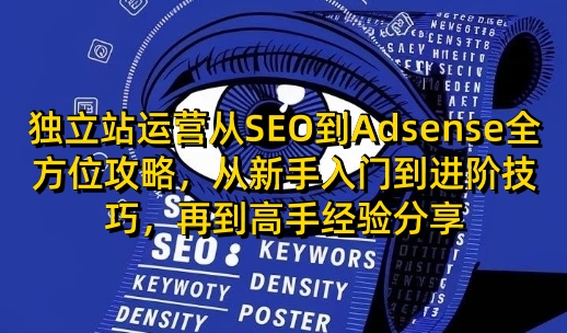 独立站运营从SEO到Adsense全方位攻略，从新手入门到进阶技巧，再到高手经验分享 - 宏盛创业网-宏盛创业网