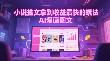 小说推文拿到收益最快的玩法，AI漫画图文 - 宏盛创业网-宏盛创业网