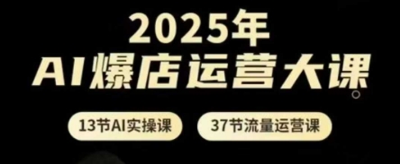2025年AI爆店运营大课，13节AI实操课+37节流量运营课 - 宏盛创业网-宏盛创业网