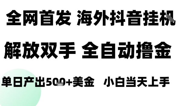 海外抖音无人直播，单日产出1.5k+，长期稳定，新手可玩，无脑操作【揭秘】 - 宏盛创业网-宏盛创业网