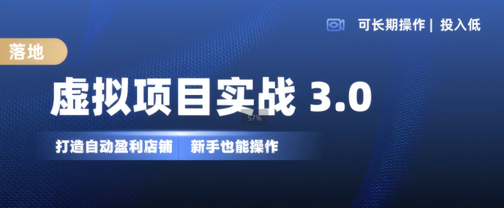 虚拟项目实战3.0，打造自动盈利店铺，可长期操作投入低，新手也能操作 - 宏盛创业网-宏盛创业网
