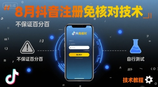 8月抖音注册免核对技术，不保证百分百，自测 - 宏盛创业网-宏盛创业网