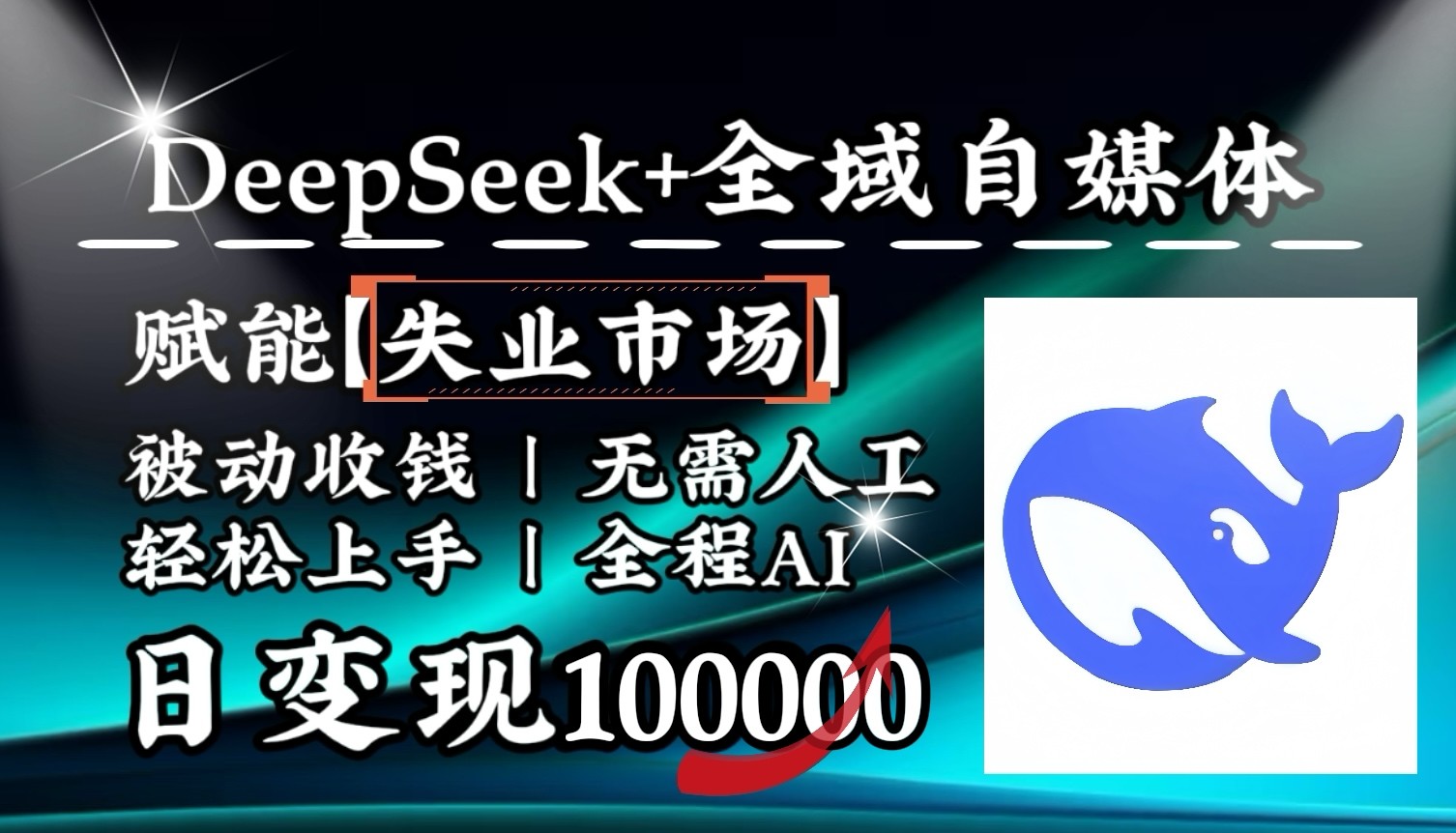 降维打击，DeepSeek+失业市场，全自动操作，结合人人刚需，单月利润轻松破100000＋ - 宏盛创业网-宏盛创业网