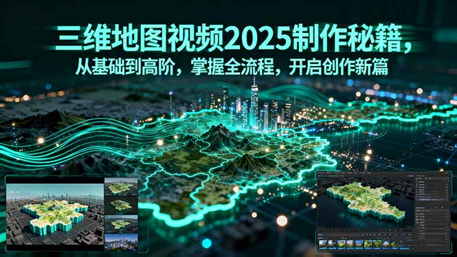 三维地图视频2025制作秘籍，从基础到高阶，掌握全流程，开启创作新篇 - 宏盛创业网-宏盛创业网