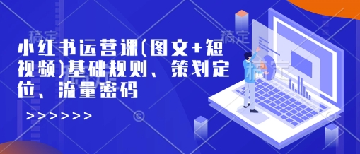 小红书运营课(图文+短视频)基础规则、策划定位、流量密码 - 宏盛创业网-宏盛创业网