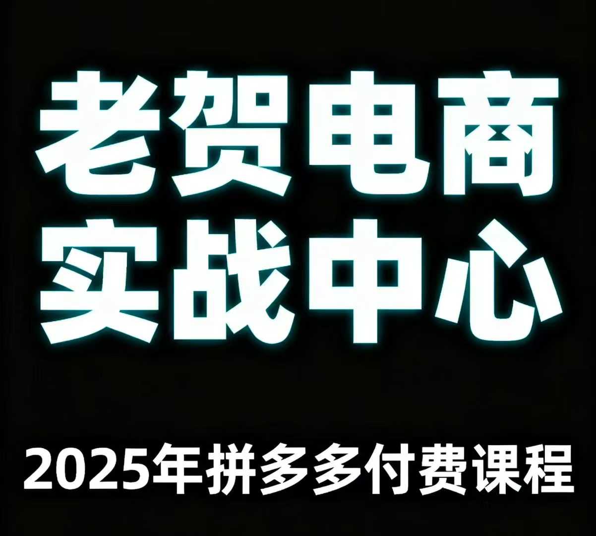 老贺电商2025年拼多多付费课程，用通俗易懂的方法告诉你多多怎么玩 - 宏盛创业网-宏盛创业网