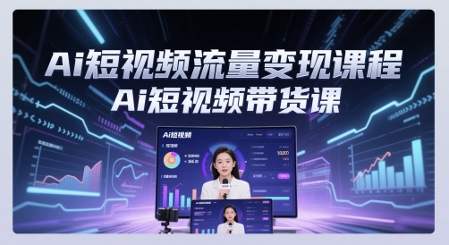 Ai短视频流量变现课程，Ai短视频带货课 - 宏盛创业网-宏盛创业网