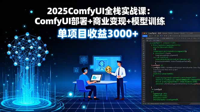 2025ComfyUI全栈实战课：ComfyUI部署+商业变现+模型训练，单项目收益3000+ - 宏盛创业网-宏盛创业网
