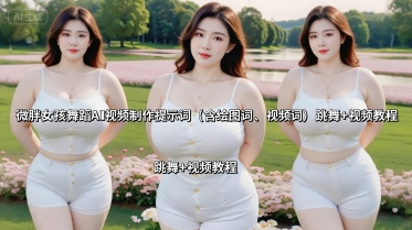 微胖女孩舞蹈AI视频制作提示词(含绘图词、视频词) 跳舞+视频教程 - 宏盛创业网-宏盛创业网