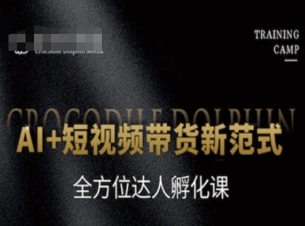 AI+短视频带货新范式，全方位达人孵化课 - 宏盛创业网-宏盛创业网