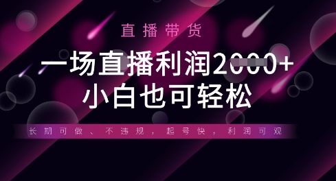 半无人直播带货，一场利润数张，适合所有平台玩法，小白也可轻松 - 宏盛创业网-宏盛创业网