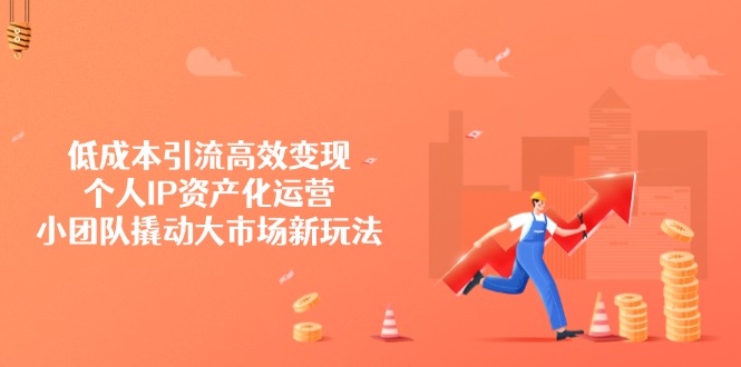 低成本引流高效变现，个人IP资产化运营，小团队撬动大市场新玩法 - 宏盛创业网-宏盛创业网