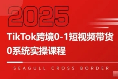 TikTok跨境0-1短视频带货，系统拆解TikTok跨境带货全链路，实现跨境可持续盈利 - 宏盛创业网-宏盛创业网