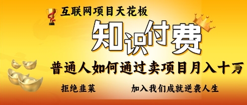 互联网项目天花板，知付付费项目，普通人如何通过卖项目月入十个，拒绝韭菜【揭秘】 - 宏盛创业网-宏盛创业网