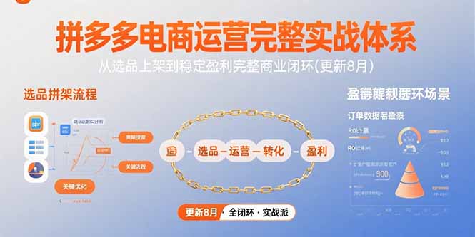 拼多多电商运营完整实战体系，从选品上架到稳定盈利完整商业闭环(更新8月 - 宏盛创业网-宏盛创业网