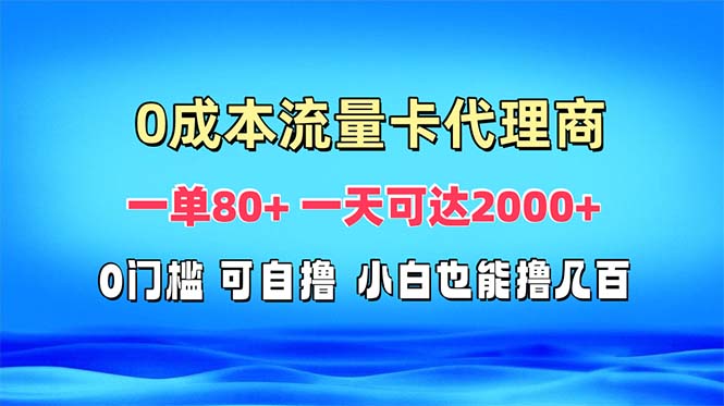 免费流量卡代理一单80+ 一天可达2000+ - 宏盛创业网-宏盛创业网