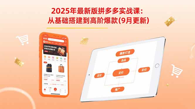 2025年最新版拼多多实战课：从基础搭建到高阶爆款(9月更新 - 宏盛创业网-宏盛创业网