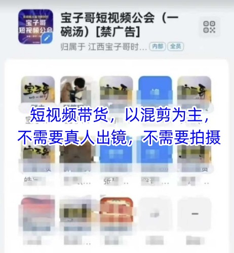 宝子哥头部团队短视频带货，以混剪为主，不需要真人出镜，不需要拍摄 - 宏盛创业网-宏盛创业网