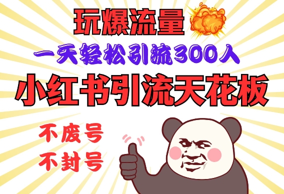 小红书引流天花板，玩爆流量，一天轻松引流300人，安全操作 - 宏盛创业网-宏盛创业网