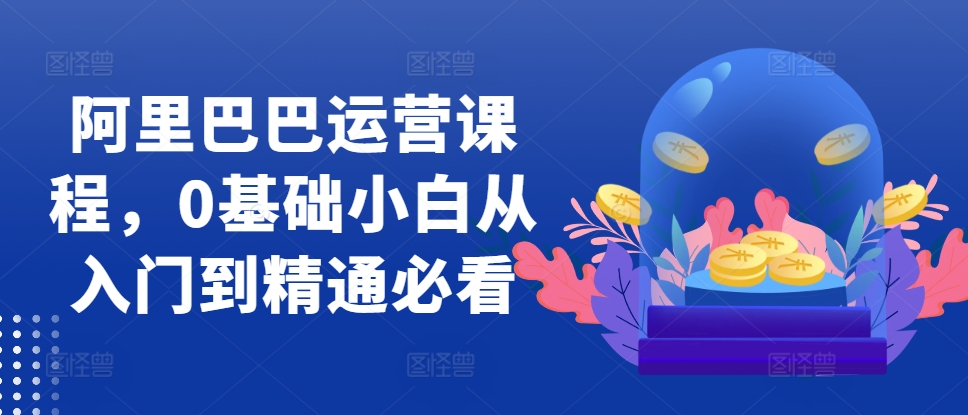 阿里巴巴运营课程，0基础小白从入门到精通必看 - 宏盛创业网-宏盛创业网