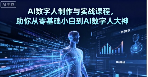 AI数字人制作与实战课程，助你从零基础小白到AI数字人大神 - 宏盛创业网-宏盛创业网