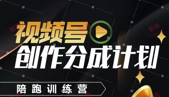 视频号创作分成计划陪跑训练营，手把手教会你如何制作视频，细水长流型项目 - 宏盛创业网-宏盛创业网