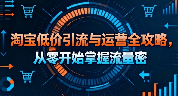 淘宝低价引流与运营全攻略，从零开始掌握流量密码 - 宏盛创业网-宏盛创业网
