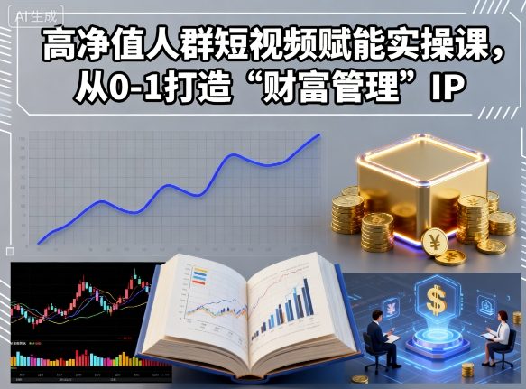 高净值人群短视频赋能实操课，从0-1打造“财富管理”IP - 宏盛创业网-宏盛创业网