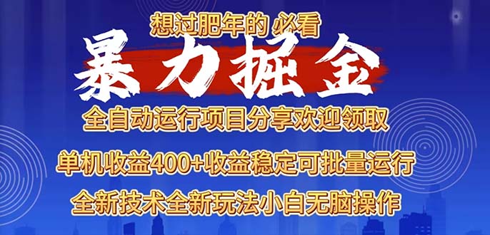 2025暴力掘金项目，想过肥年必看！ - 宏盛创业网-宏盛创业网