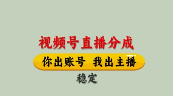 视频号直播分成，全程托管招募，单月轻松变现8k【揭秘】 - 宏盛创业网-宏盛创业网