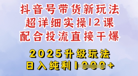 2025全新升级抖音带货玩法，一天纯利四位数，从剪辑到选品再到发布投流，超详细玩法揭秘 - 宏盛创业网-宏盛创业网