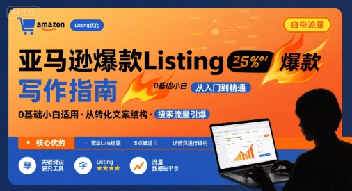 亚马逊爆款Listing写作方法，亚马逊0基础小白也能写爆款自带流量的Listing - 宏盛创业网-宏盛创业网